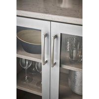 Worldwide Flooring Design Center Lansing Pull 6 5/16 Inch (c-c) Polished Stainless Steel Lansing Pull 6 5/16 Inch (c-c) Polished Stainless Steel Top Knobs Decorative Hardware