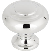 Worldwide Flooring Design Center Kent Knob 1 1/4 Inch Polished Chrome Kent Knob 1 1/4 Inch Polished Chrome Top Knobs Decorative Hardware