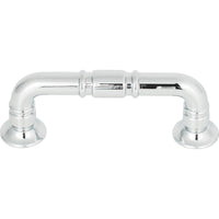 Worldwide Flooring Design Center Kent Pull 3 Inch (c-c) Polished Chrome Kent Pull 3 Inch (c-c) Polished Chrome Top Knobs Decorative Hardware