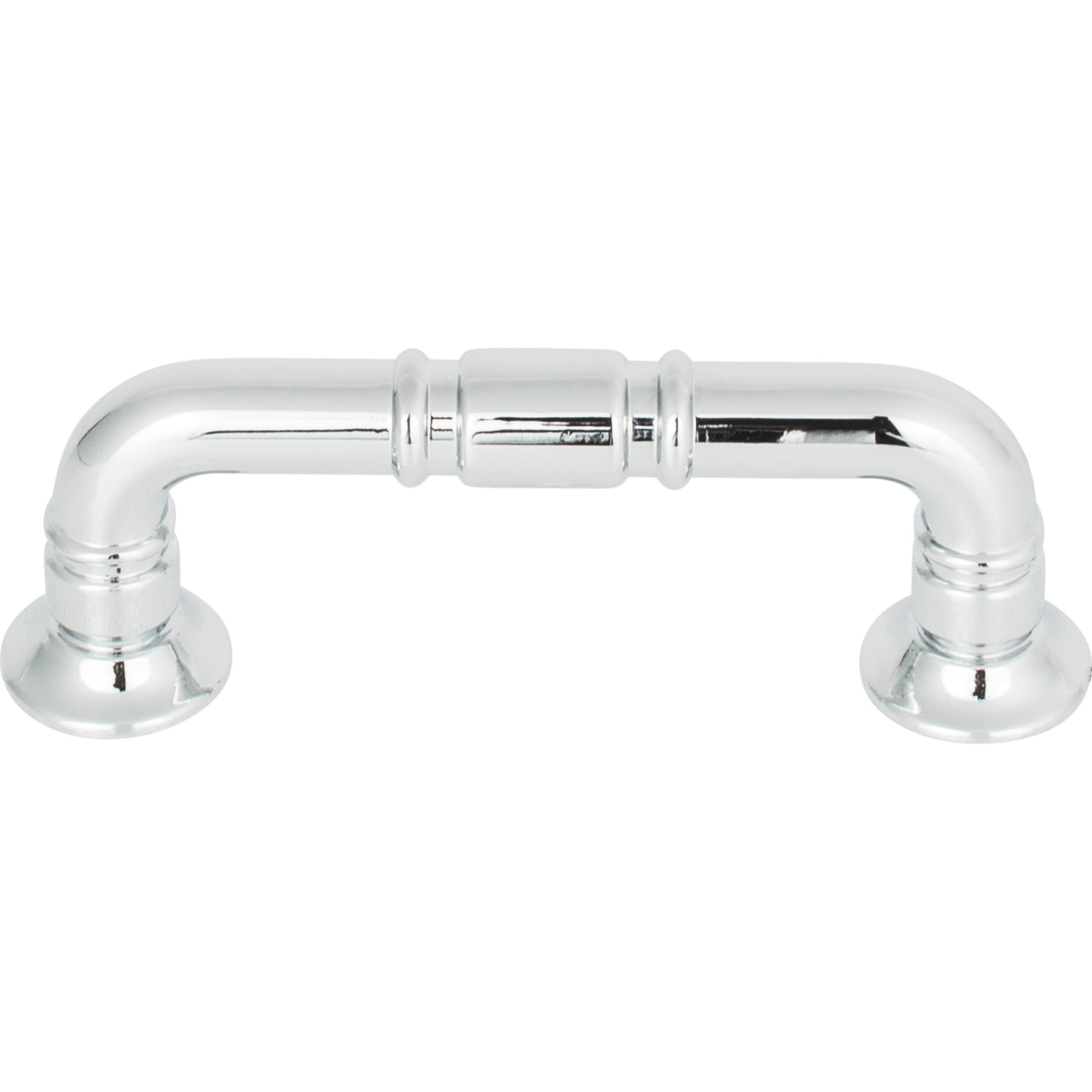 Worldwide Flooring Design Center Kent Pull 3 Inch (c-c) Polished Chrome Kent Pull 3 Inch (c-c) Polished Chrome Top Knobs Decorative Hardware