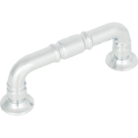 Worldwide Flooring Design Center Kent Pull 3 Inch (c-c) Polished Chrome Kent Pull 3 Inch (c-c) Polished Chrome Top Knobs Decorative Hardware