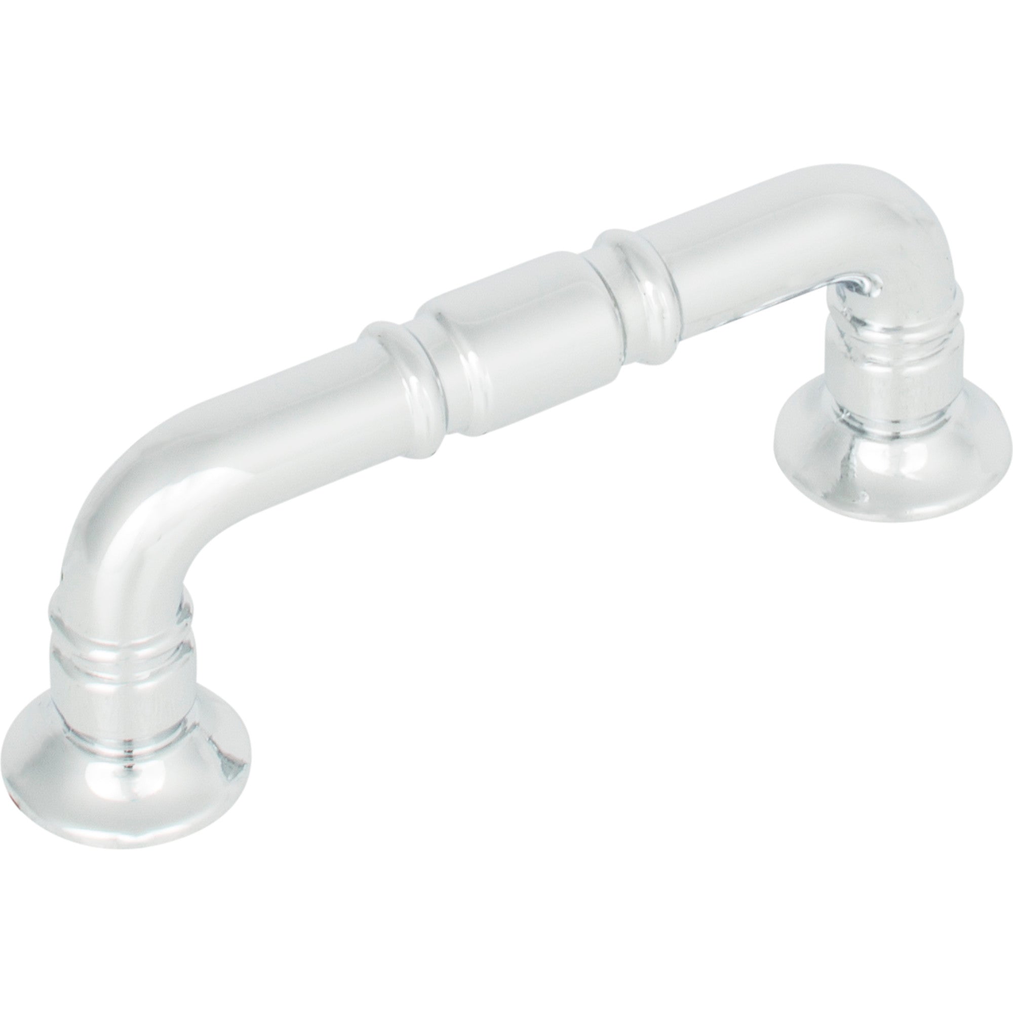 Worldwide Flooring Design Center Kent Pull 3 Inch (c-c) Polished Chrome Kent Pull 3 Inch (c-c) Polished Chrome Top Knobs Decorative Hardware
