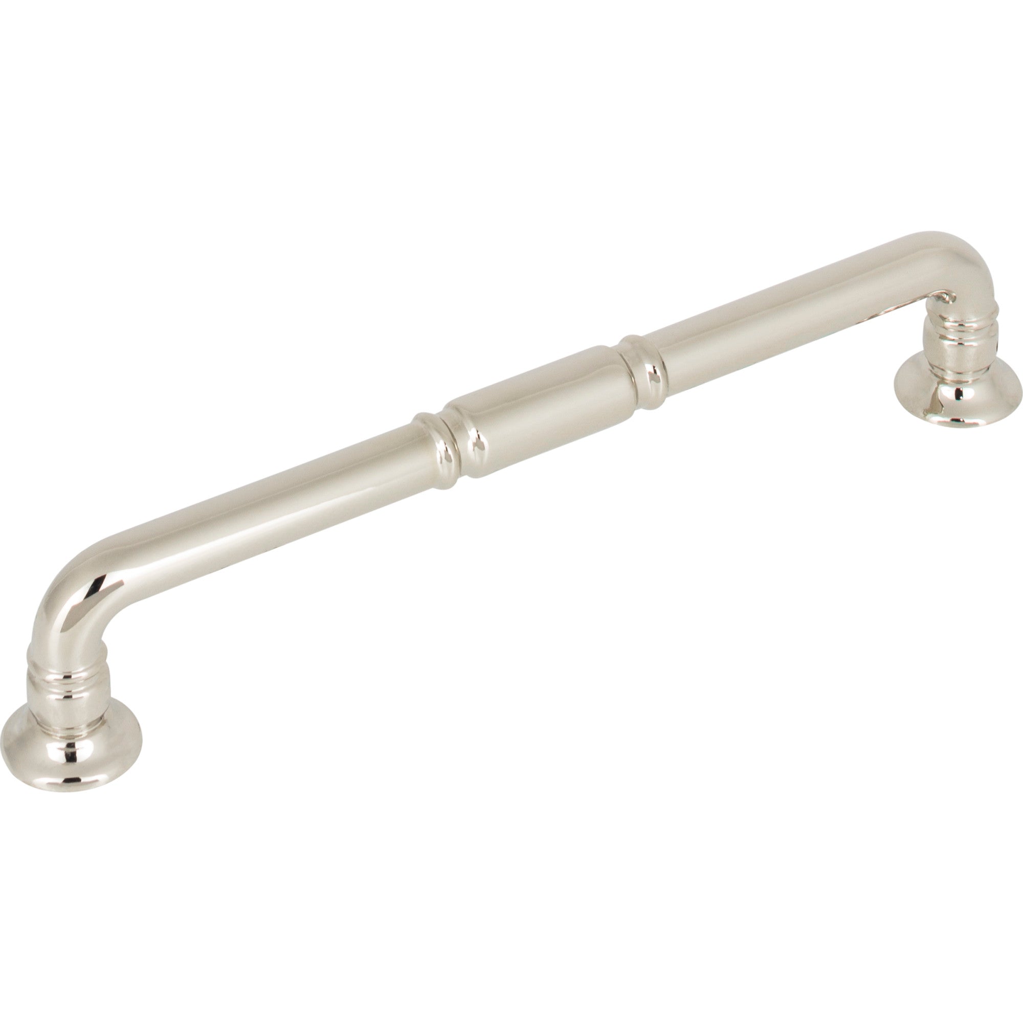 Worldwide Flooring Design Center Kent Pull 6 5/16 Inch (c-c) Polished Nickel Kent Pull 6 5/16 Inch (c-c) Polished Nickel Top Knobs Decorative Hardware