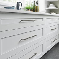 Worldwide Flooring Design Center Riverside Pull 12 Inch (c-c) Ash Gray Riverside Pull 12 Inch (c-c) Ash Gray Top Knobs Decorative Hardware