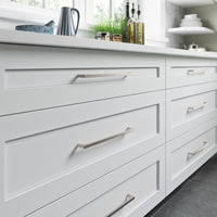 Worldwide Flooring Design Center Riverside Pull 12 Inch (c-c) Brushed Satin Nickel Riverside Pull 12 Inch (c-c) Brushed Satin Nickel Top Knobs Decorative Hardware