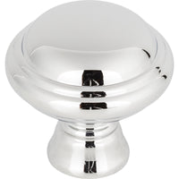 Worldwide Flooring Design Center Henderson Knob 1 1/4 Inch Polished Chrome Henderson Knob 1 1/4 Inch Polished Chrome Top Knobs Decorative Hardware