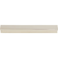 Worldwide Flooring Design Center Minetta Tab Pull 5 1/16 Inch (c-c) Polished Nickel Minetta Tab Pull 5 1/16 Inch (c-c) Polished Nickel Top Knobs Decorative Hardware