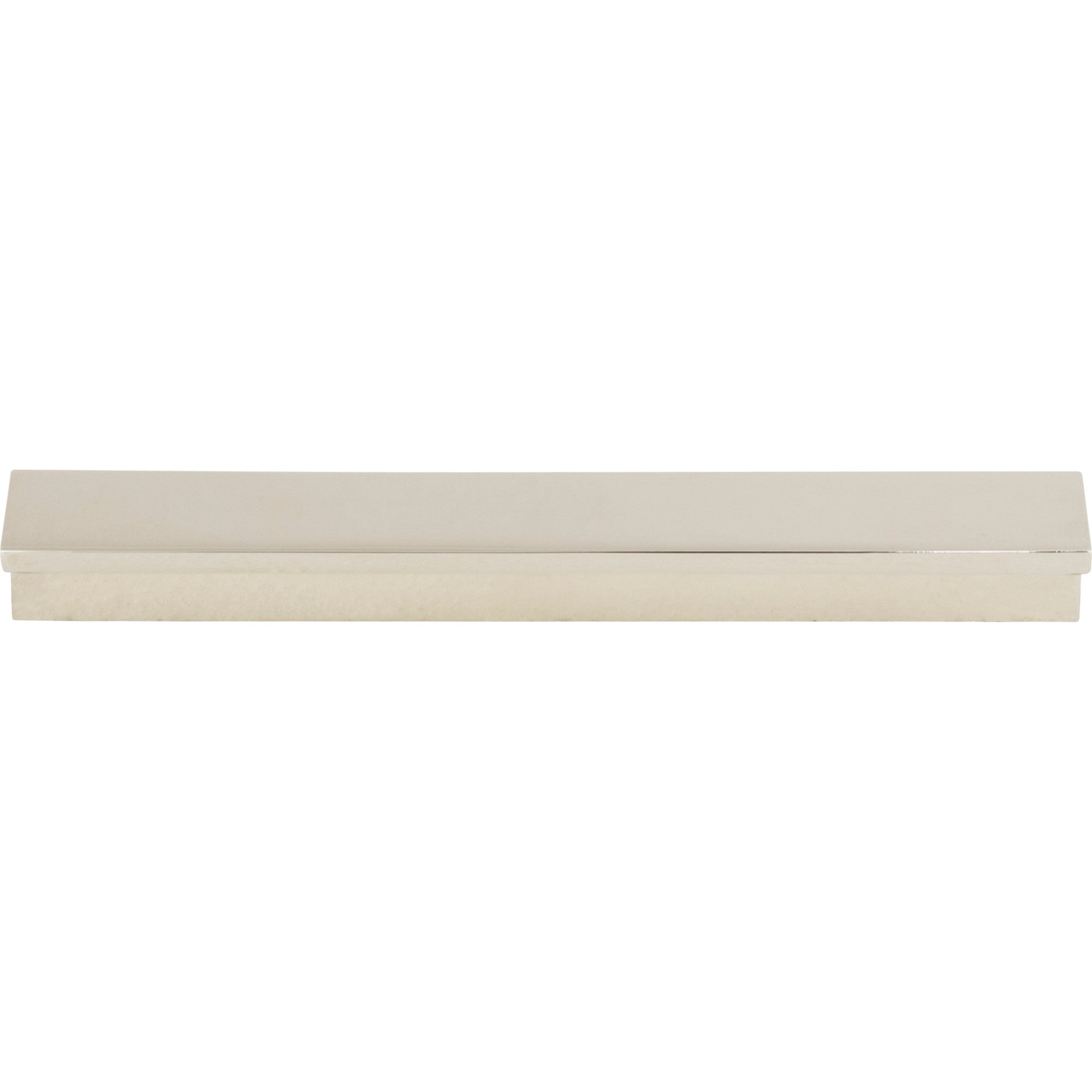 Worldwide Flooring Design Center Minetta Tab Pull 5 1/16 Inch (c-c) Polished Nickel Minetta Tab Pull 5 1/16 Inch (c-c) Polished Nickel Top Knobs Decorative Hardware