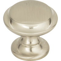 Worldwide Flooring Design Center Barrow Knob 1 1/4 Inch Brushed Satin Nickel Barrow Knob 1 1/4 Inch Brushed Satin Nickel Top Knobs Decorative Hardware