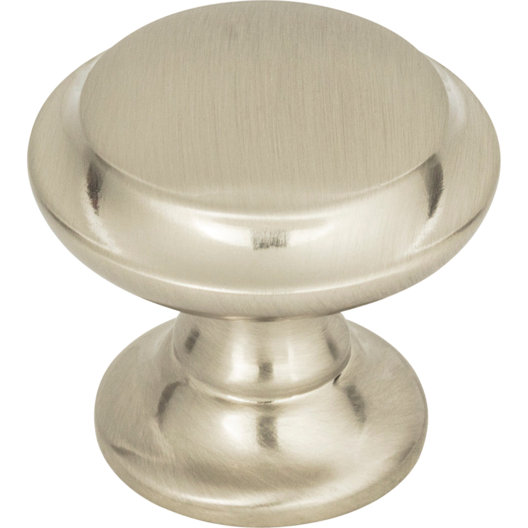 Worldwide Flooring Design Center Barrow Knob 1 1/4 Inch Brushed Satin Nickel Barrow Knob 1 1/4 Inch Brushed Satin Nickel Top Knobs Decorative Hardware