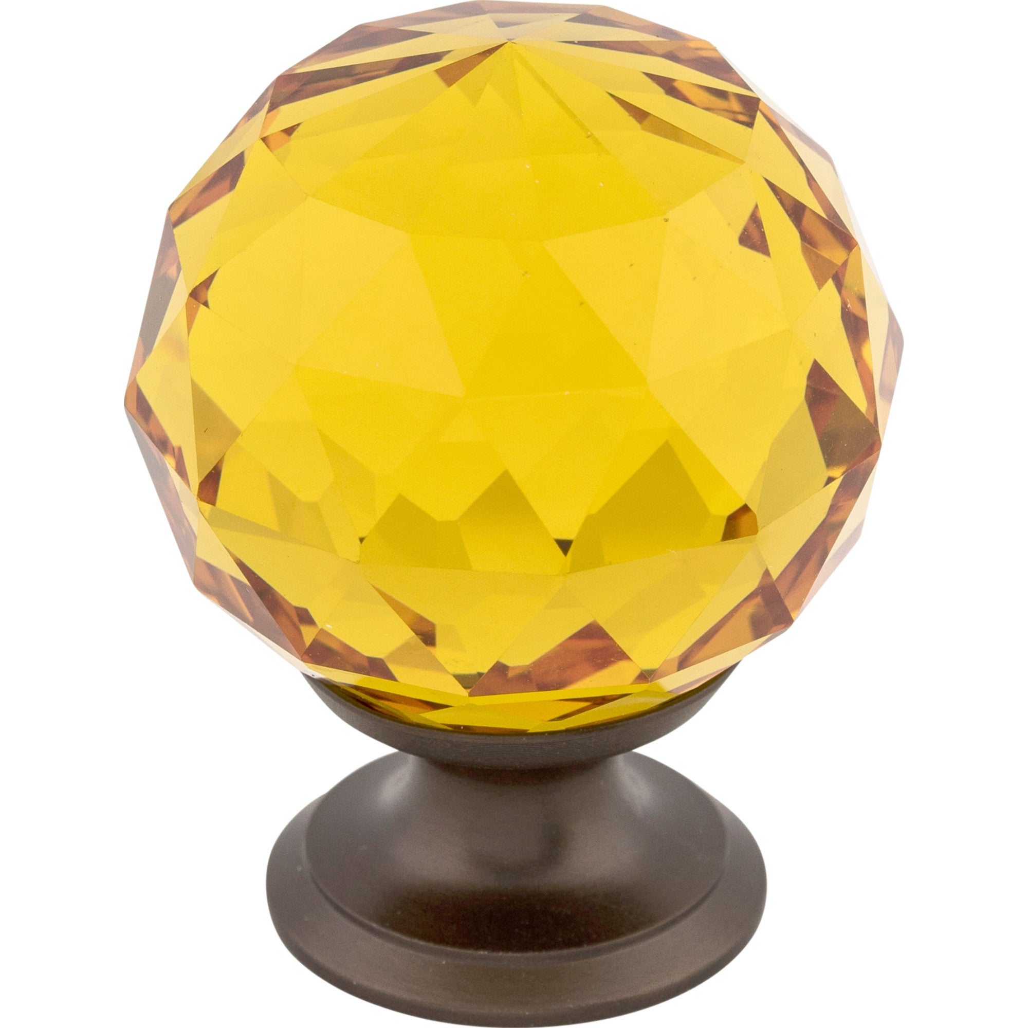 Worldwide Flooring Design Center Amber Crystal Knob 1 3/8 Inch Oil Rubbed Bronze Base Amber Crystal Knob 1 3/8 Inch Oil Rubbed Bronze Base Top Knobs Decorative Hardware