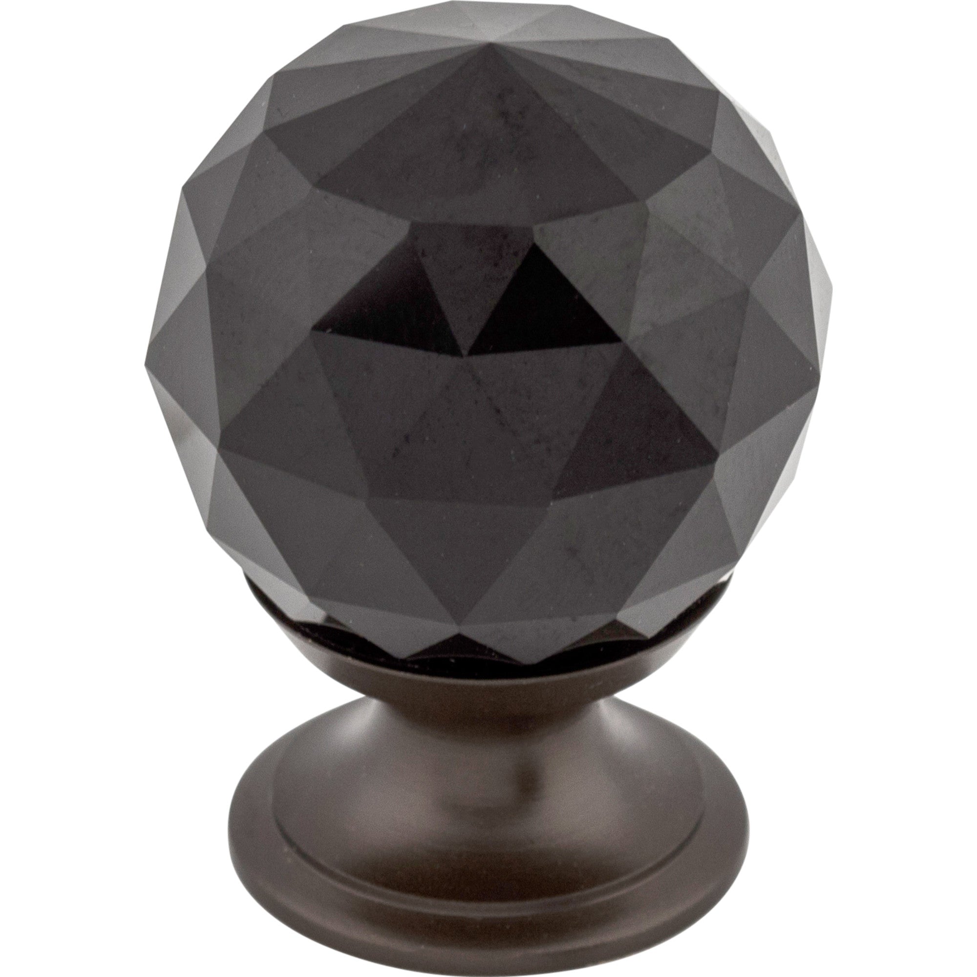 Worldwide Flooring Design Center Black Crystal Knob 1 1/8 Inch Oil Rubbed Bronze Base Black Crystal Knob 1 1/8 Inch Oil Rubbed Bronze Base Top Knobs Decorative Hardware