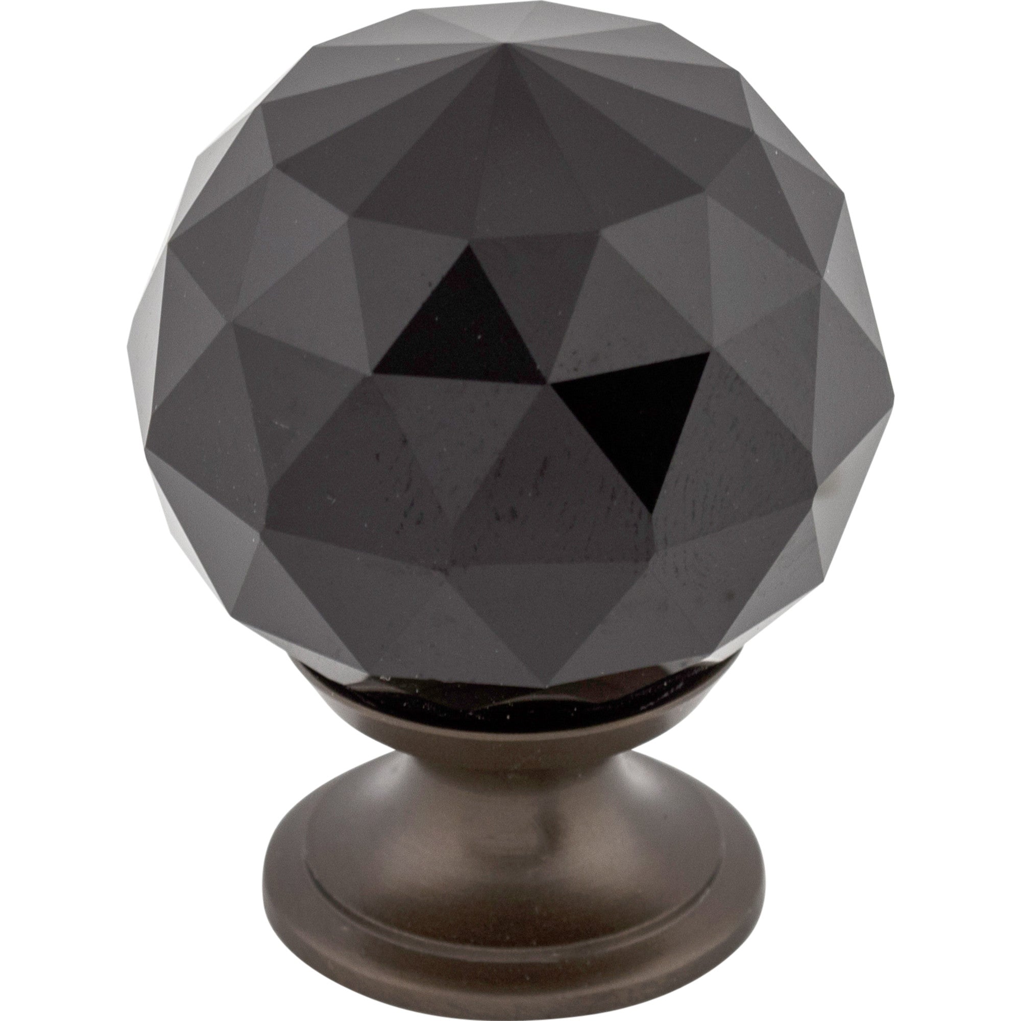 Worldwide Flooring Design Center Black Crystal Knob 1 3/8 Inch Oil Rubbed Bronze Base Black Crystal Knob 1 3/8 Inch Oil Rubbed Bronze Base Top Knobs Decorative Hardware