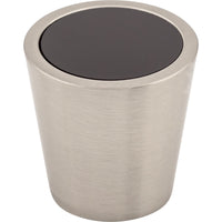 Worldwide Flooring Design Center Black Crystal Center Knob 1 1/16 Inch Brushed Satin Nickel Shell Black Crystal Center Knob 1 1/16 Inch Brushed Satin Nickel Shell Top Knobs Decorative Hardware