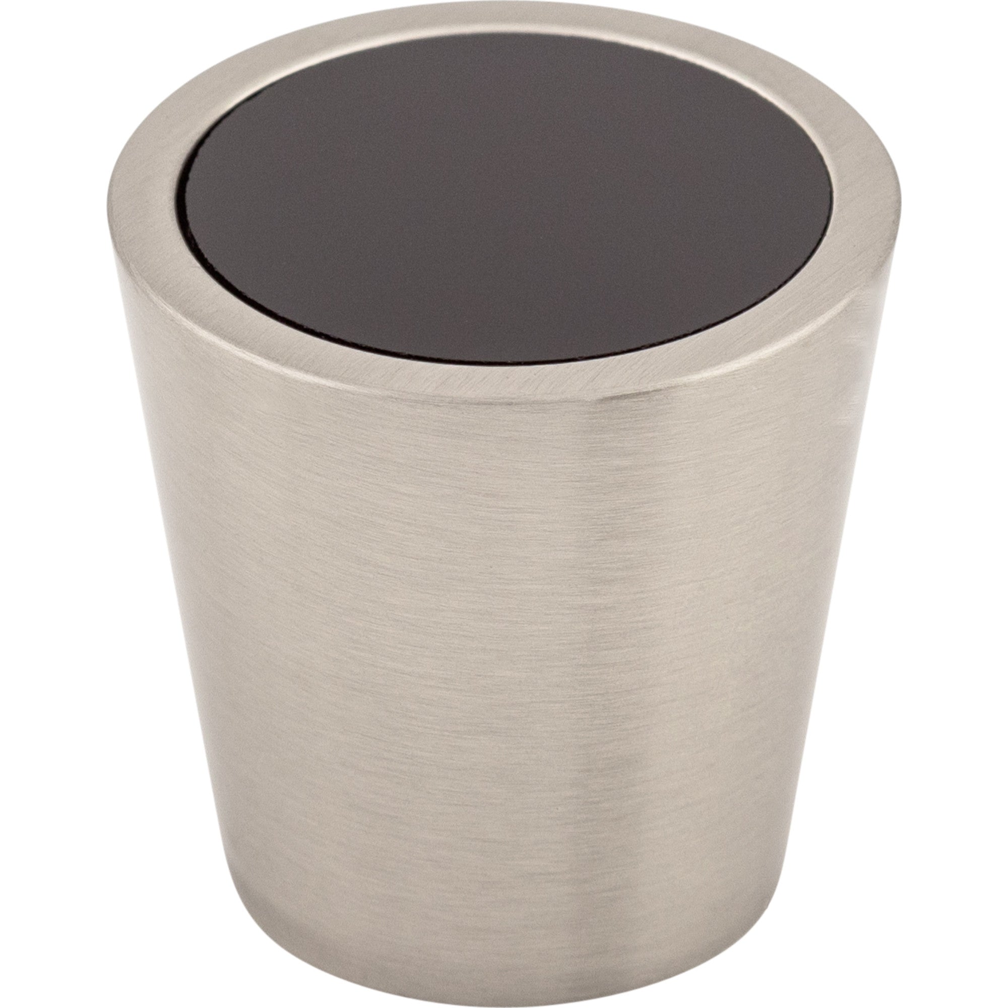 Worldwide Flooring Design Center Black Crystal Center Knob 1 1/16 Inch Brushed Satin Nickel Shell Black Crystal Center Knob 1 1/16 Inch Brushed Satin Nickel Shell Top Knobs Decorative Hardware