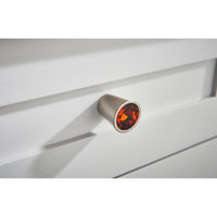 Worldwide Flooring Design Center Black Crystal Center Knob 1 1/16 Inch Brushed Satin Nickel Shell Black Crystal Center Knob 1 1/16 Inch Brushed Satin Nickel Shell Top Knobs Decorative Hardware