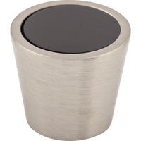 Worldwide Flooring Design Center Black Crystal Center Knob 13/16 Inch Brushed Satin Nickel Shell Black Crystal Center Knob 13/16 Inch Brushed Satin Nickel Shell Top Knobs Decorative Hardware
