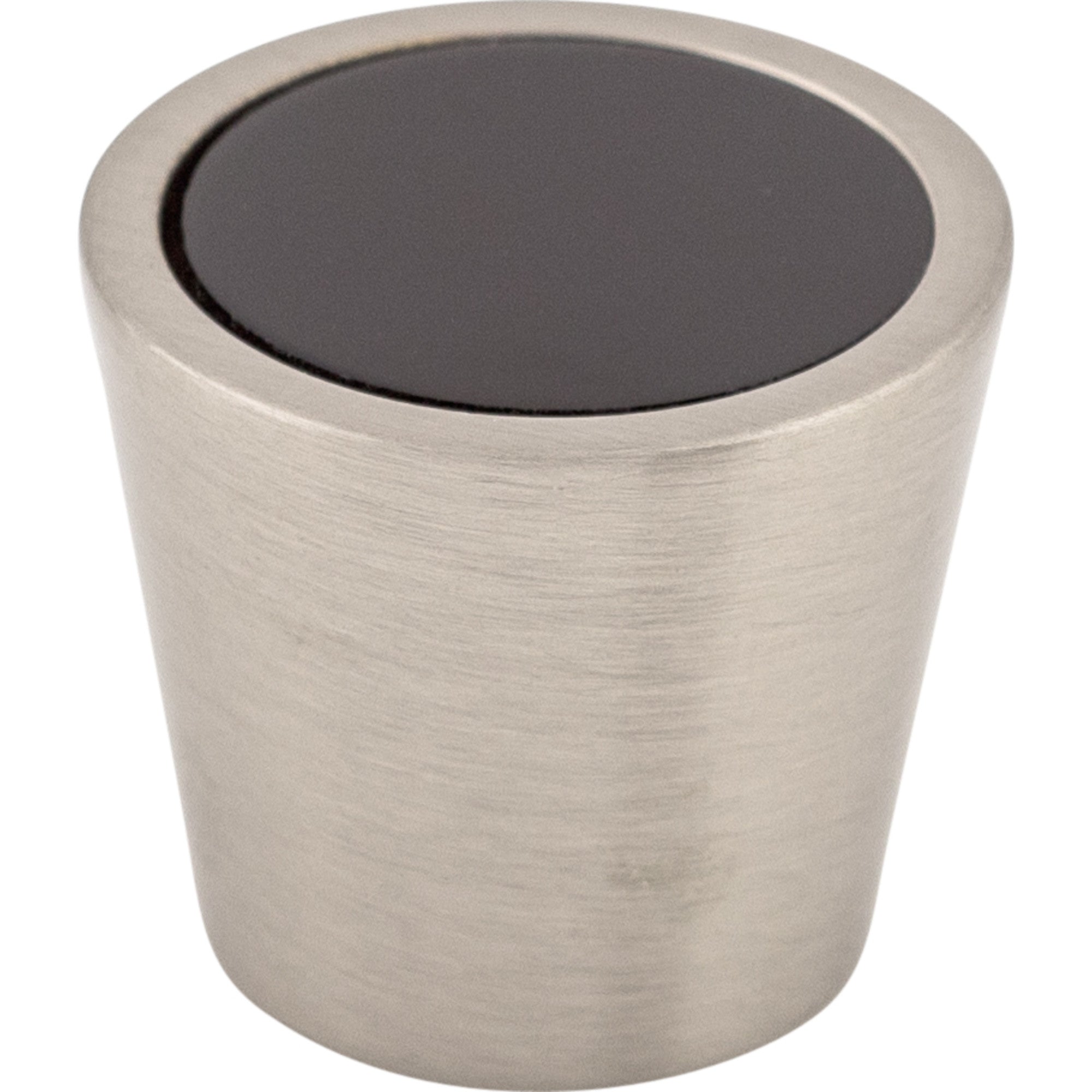 Worldwide Flooring Design Center Black Crystal Center Knob 13/16 Inch Brushed Satin Nickel Shell Black Crystal Center Knob 13/16 Inch Brushed Satin Nickel Shell Top Knobs Decorative Hardware