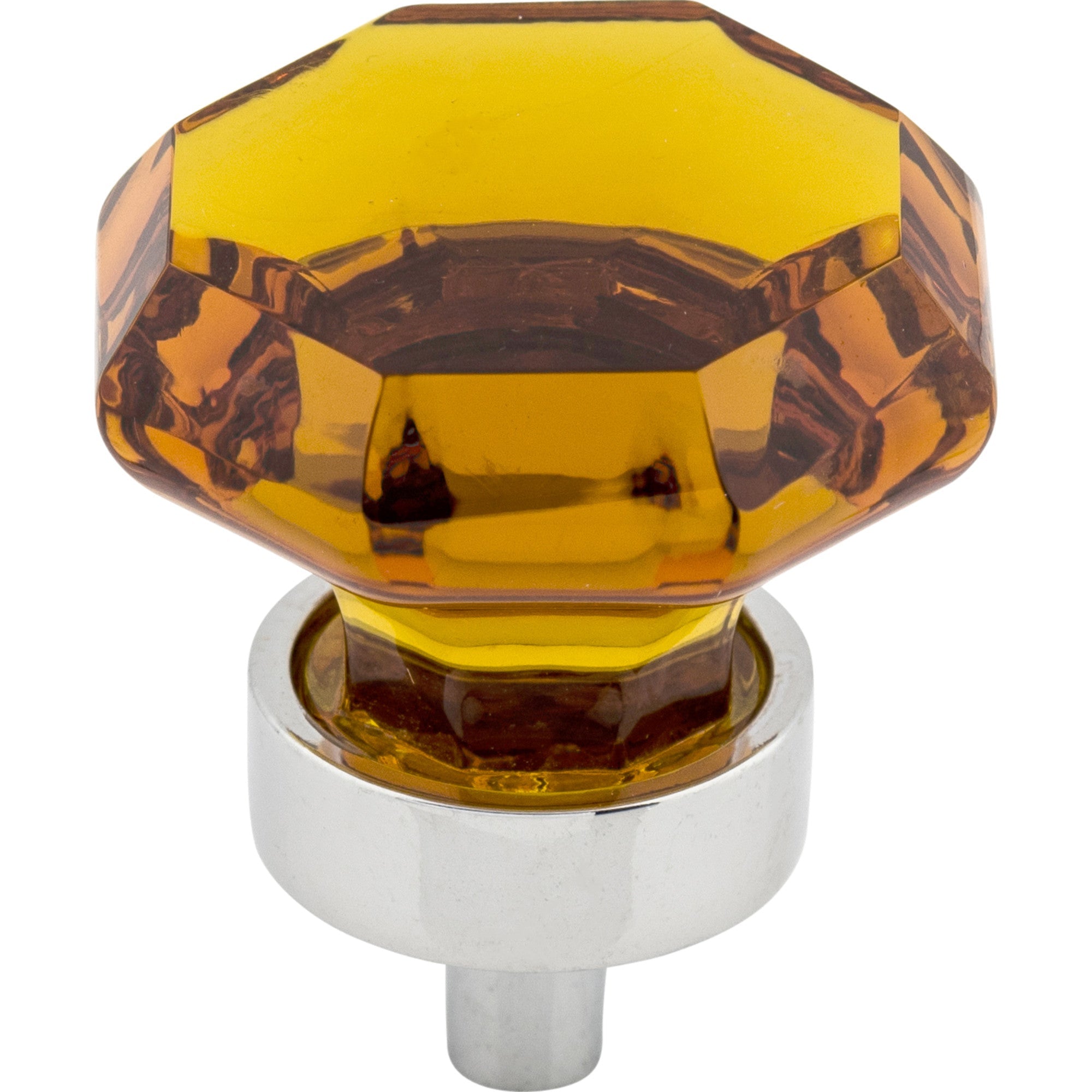 Worldwide Flooring Design Center Wine Octagon Crystal Knob 1 3/8 Inch Polished Chrome Base Wine Octagon Crystal Knob 1 3/8 Inch Polished Chrome Base Top Knobs Decorative Hardware