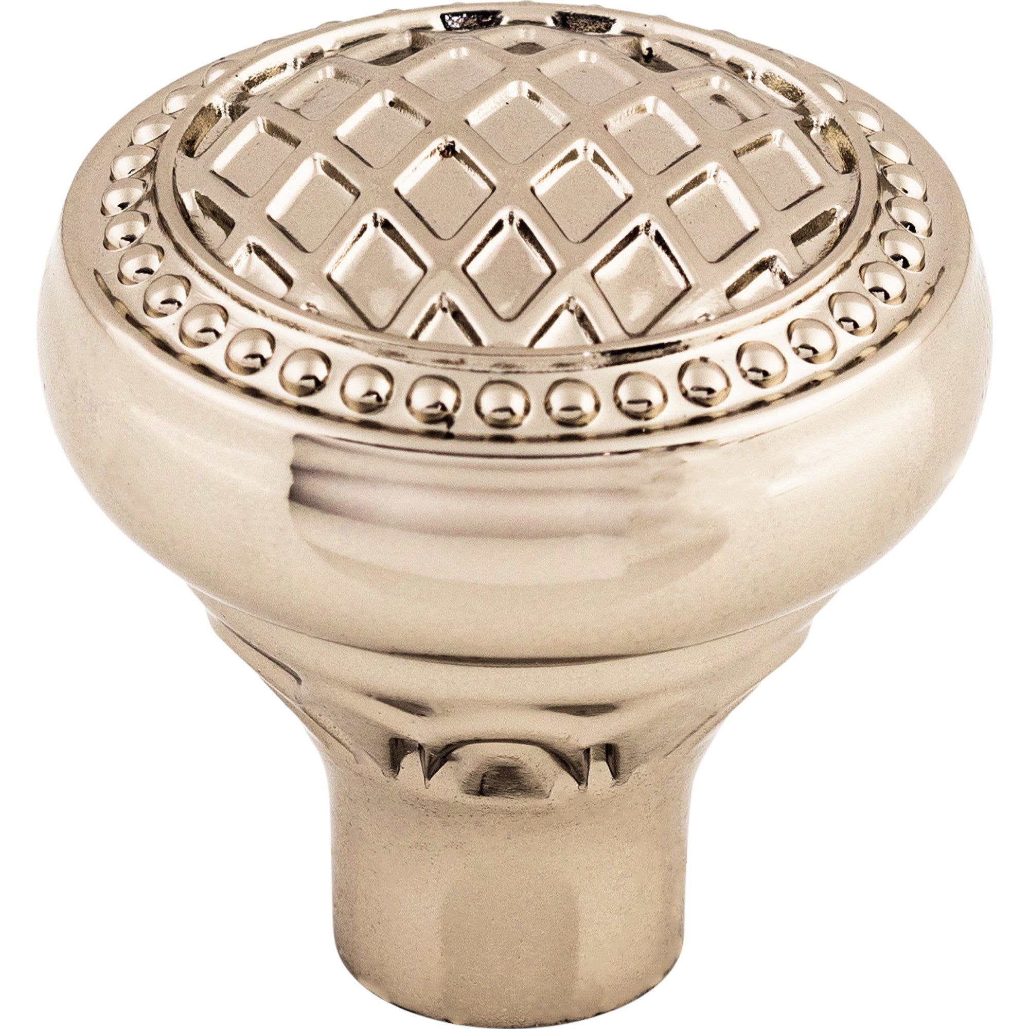 Worldwide Flooring Design Center Trevi Round Knob 1 5/16 Inch Polished Nickel Trevi Round Knob 1 5/16 Inch Polished Nickel Top Knobs Decorative Hardware
