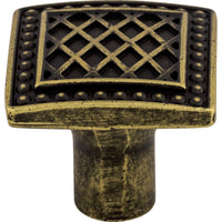 Worldwide Flooring Design Center Trevi Square Knob 1 1/4 Inch German Bronze Trevi Square Knob 1 1/4 Inch German Bronze Top Knobs Decorative Hardware