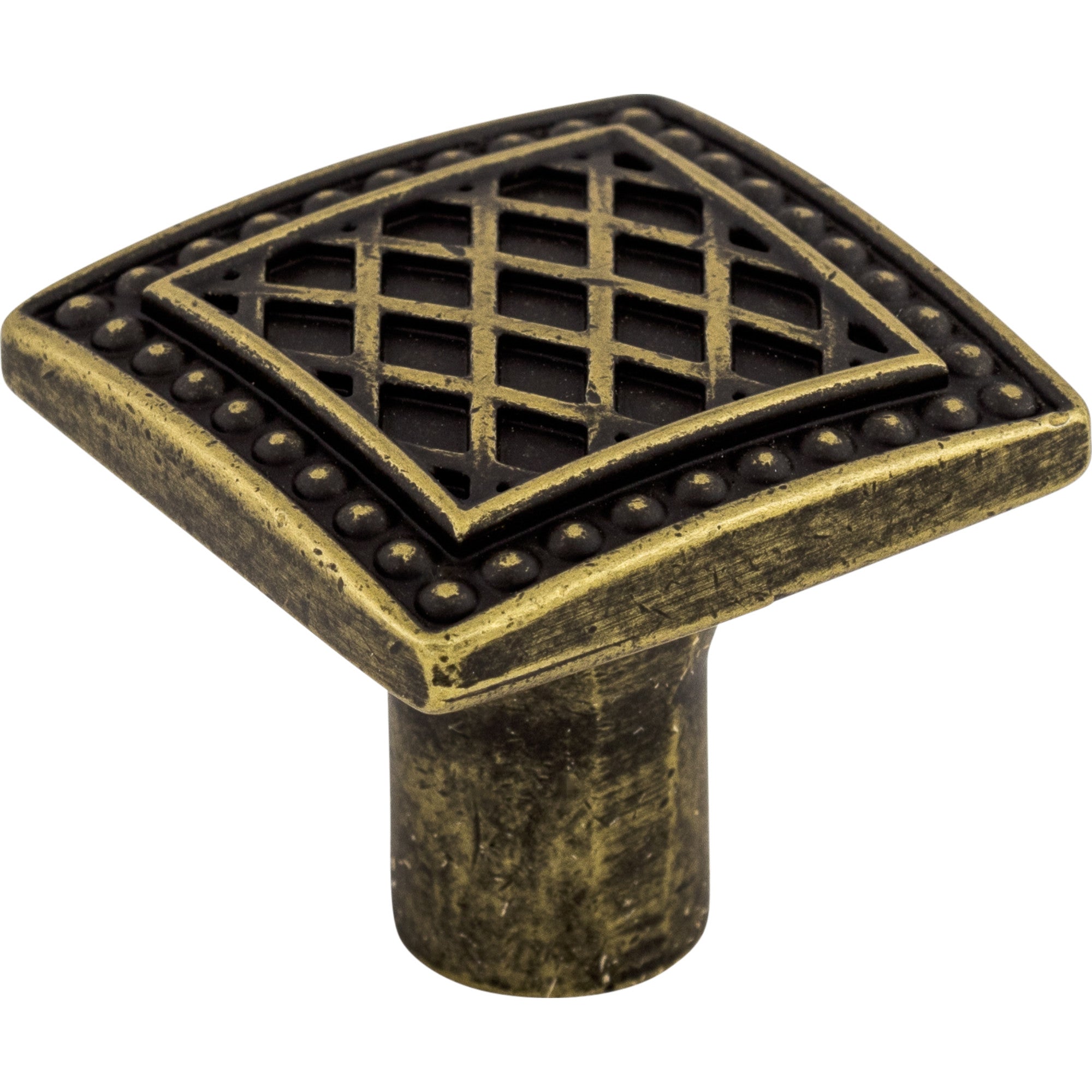 Worldwide Flooring Design Center Trevi Square Knob 1 1/4 Inch German Bronze Trevi Square Knob 1 1/4 Inch German Bronze Top Knobs Decorative Hardware