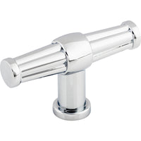 Worldwide Flooring Design Center Luxor T-Handle 2 1/2 Inch Polished Chrome Luxor T-Handle 2 1/2 Inch Polished Chrome Top Knobs Decorative Hardware