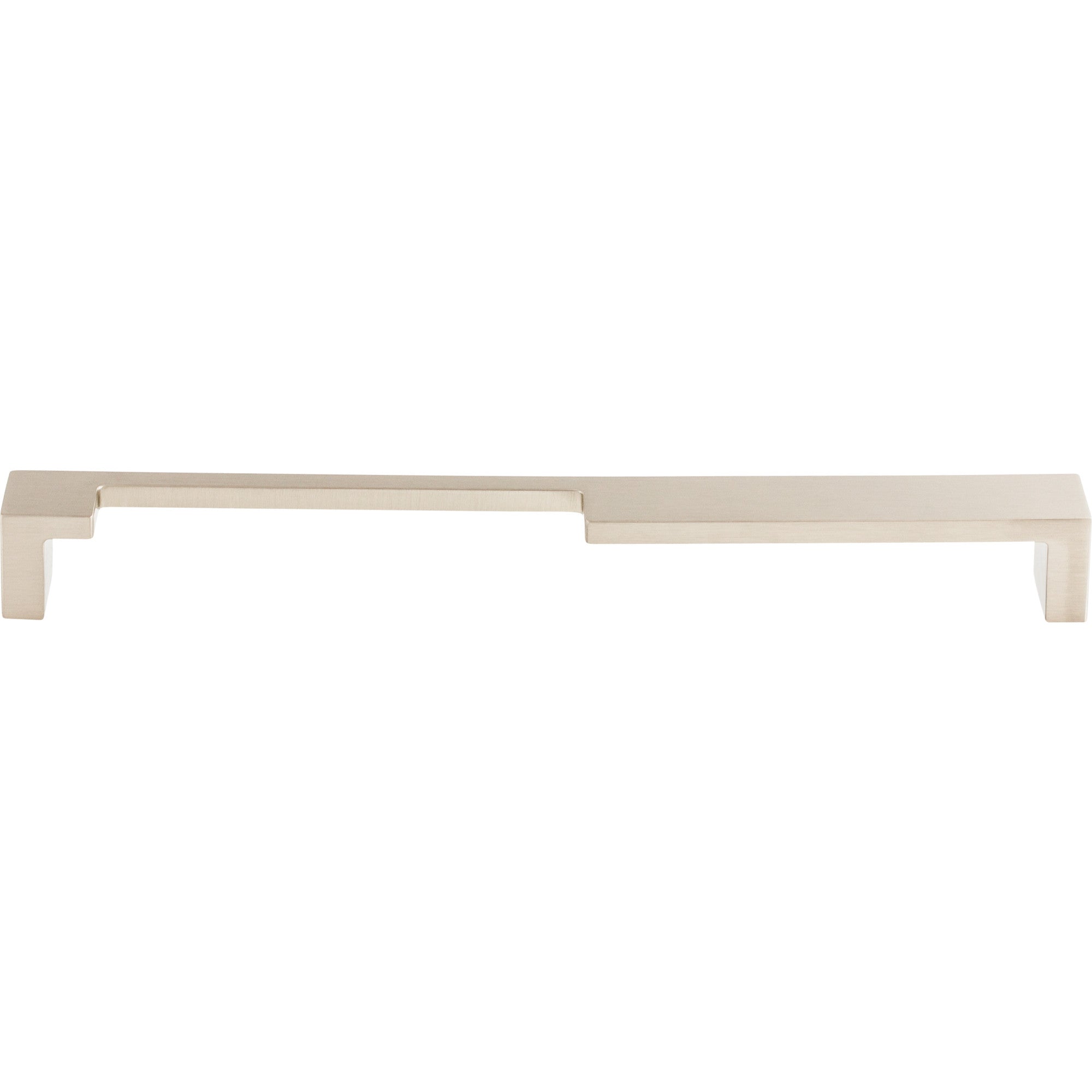 Worldwide Flooring Design Center Modern Metro Notch Pull A 9 Inch (c-c) Brushed Satin Nickel Modern Metro Notch Pull A 9 Inch (c-c) Brushed Satin Nickel Top Knobs Decorative Hardware