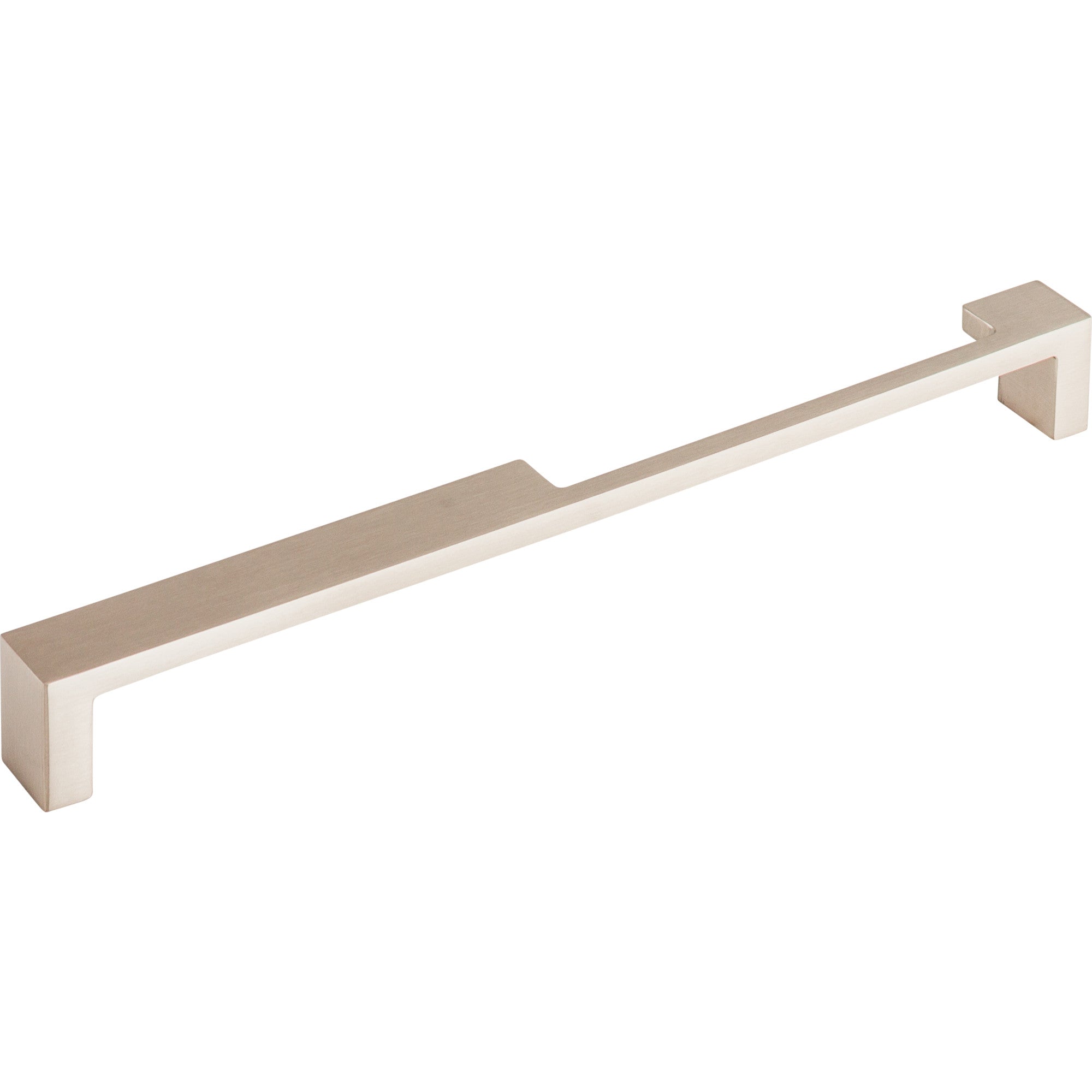 Worldwide Flooring Design Center Modern Metro Notch Pull A 9 Inch (c-c) Brushed Satin Nickel Modern Metro Notch Pull A 9 Inch (c-c) Brushed Satin Nickel Top Knobs Decorative Hardware