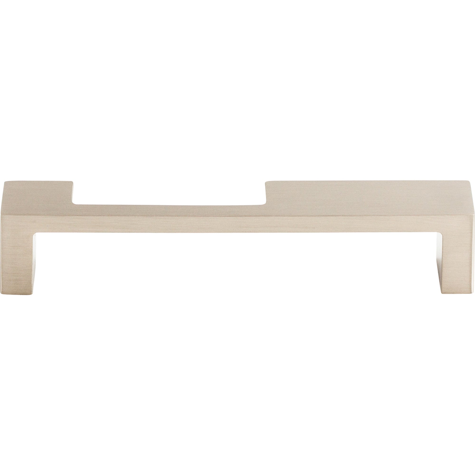 Worldwide Flooring Design Center Modern Metro Notch Pull B 5 Inch (c-c) Brushed Satin Nickel Modern Metro Notch Pull B 5 Inch (c-c) Brushed Satin Nickel Top Knobs Decorative Hardware