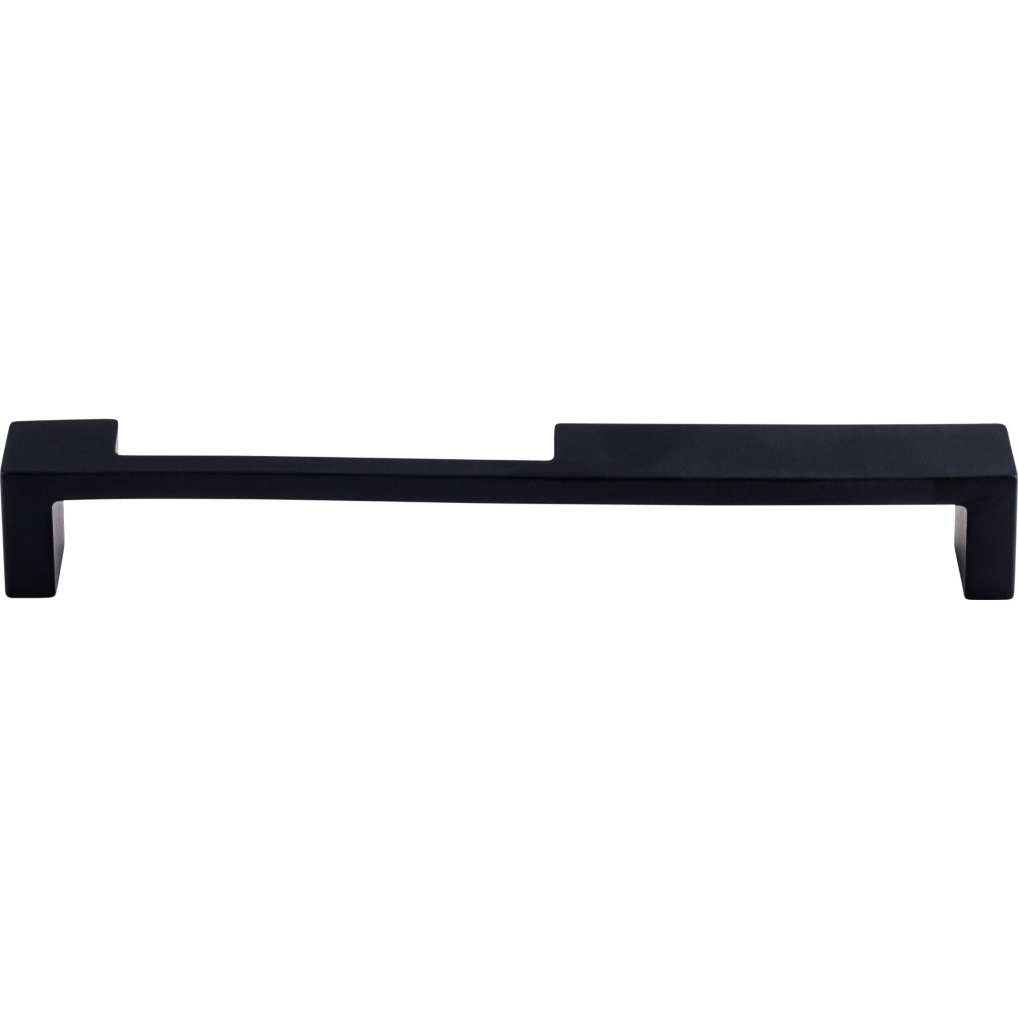 Worldwide Flooring Design Center Modern Metro Notch Pull B 7 Inch (c-c) Flat Black Modern Metro Notch Pull B 7 Inch (c-c) Flat Black Top Knobs Decorative Hardware