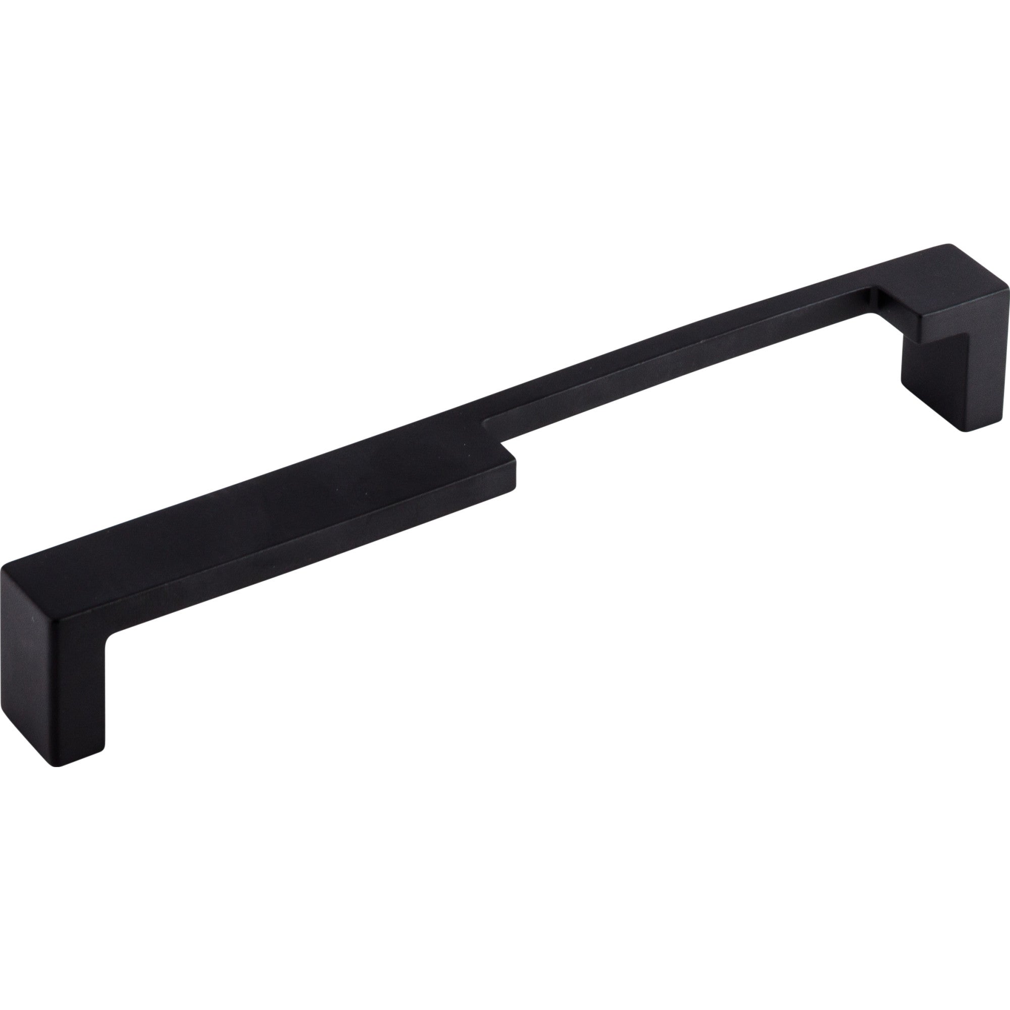 Worldwide Flooring Design Center Modern Metro Notch Pull B 7 Inch (c-c) Flat Black Modern Metro Notch Pull B 7 Inch (c-c) Flat Black Top Knobs Decorative Hardware