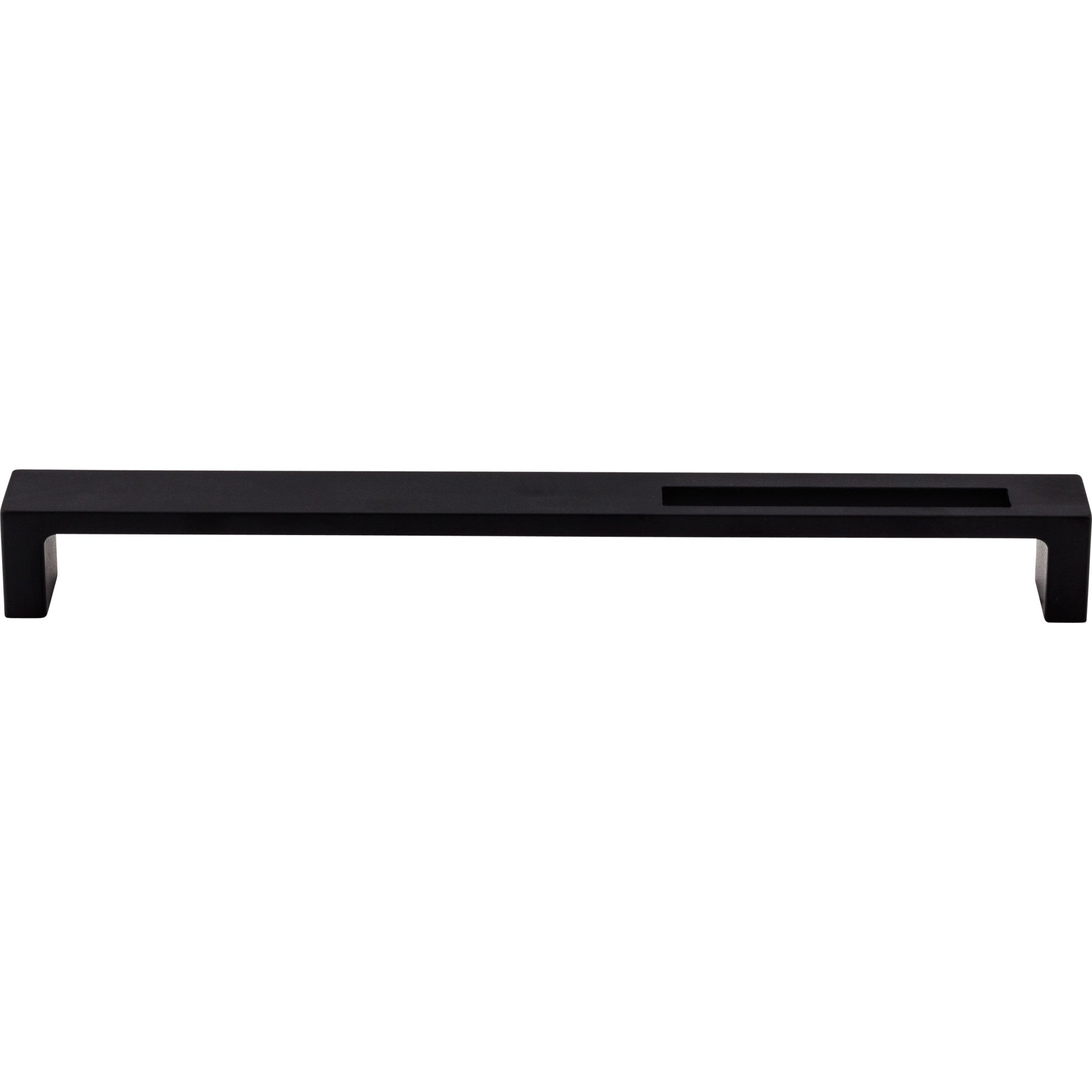 Worldwide Flooring Design Center Modern Metro Slot Pull 9 Inch (c-c) Flat Black Modern Metro Slot Pull 9 Inch (c-c) Flat Black Top Knobs Decorative Hardware