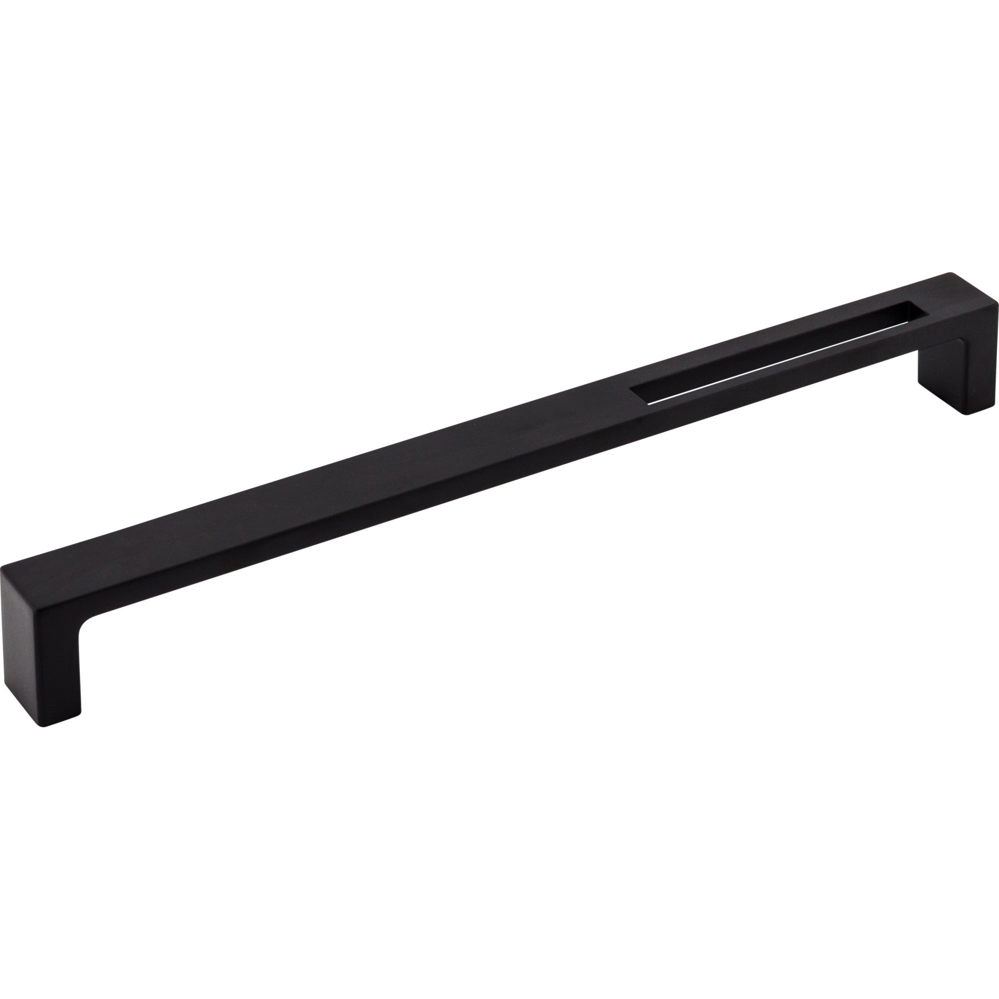 Worldwide Flooring Design Center Modern Metro Slot Pull 9 Inch (c-c) Flat Black Modern Metro Slot Pull 9 Inch (c-c) Flat Black Top Knobs Decorative Hardware