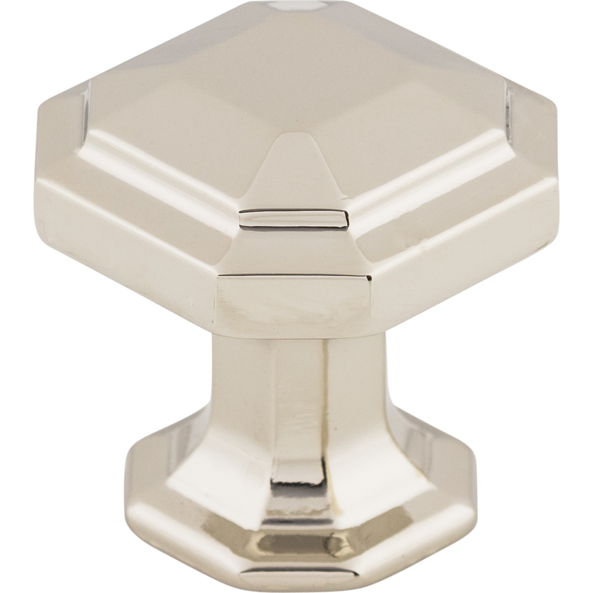 Worldwide Flooring Design Center Emerald Knob 1 1/8 Inch Polished Nickel Emerald Knob 1 1/8 Inch Polished Nickel Top Knobs Decorative Hardware