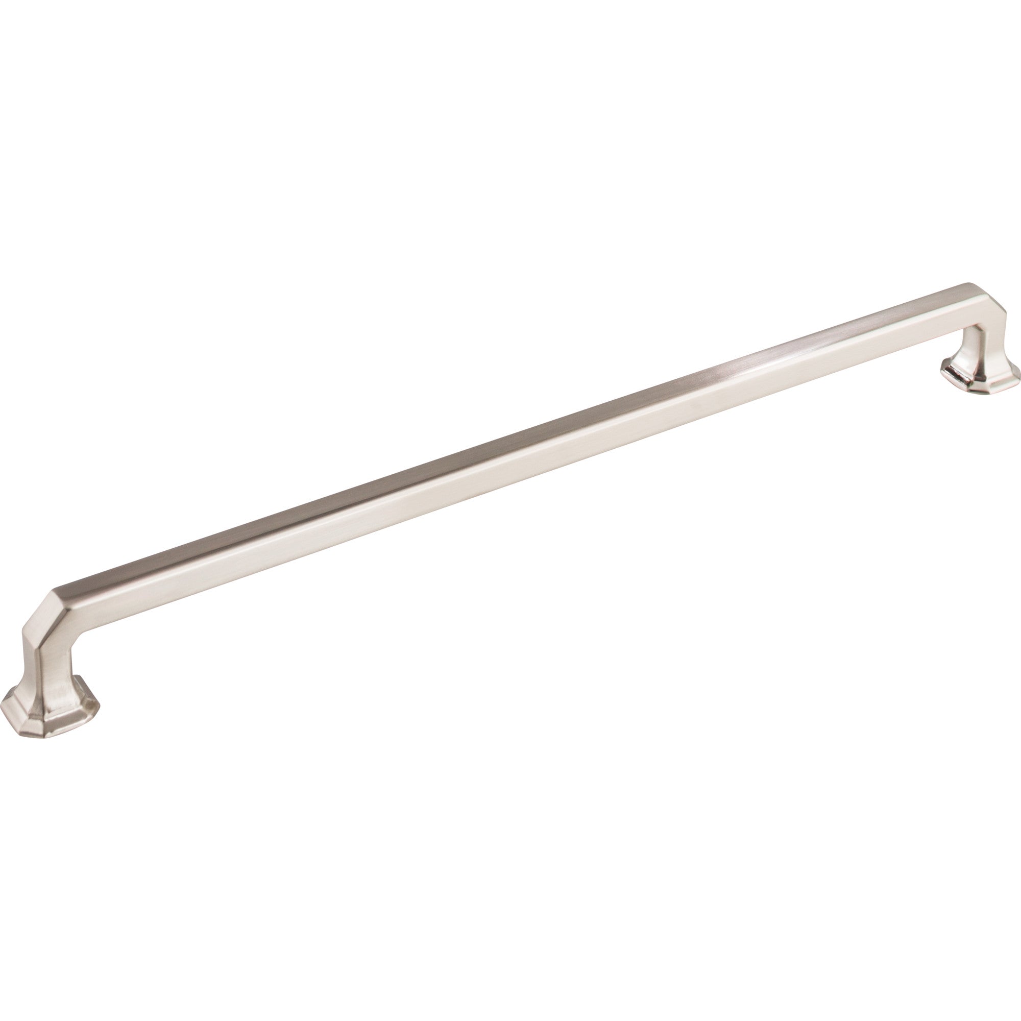 Worldwide Flooring Design Center Emerald Pull 12 Inch (c-c) Brushed Satin Nickel Emerald Pull 12 Inch (c-c) Brushed Satin Nickel Top Knobs Decorative Hardware