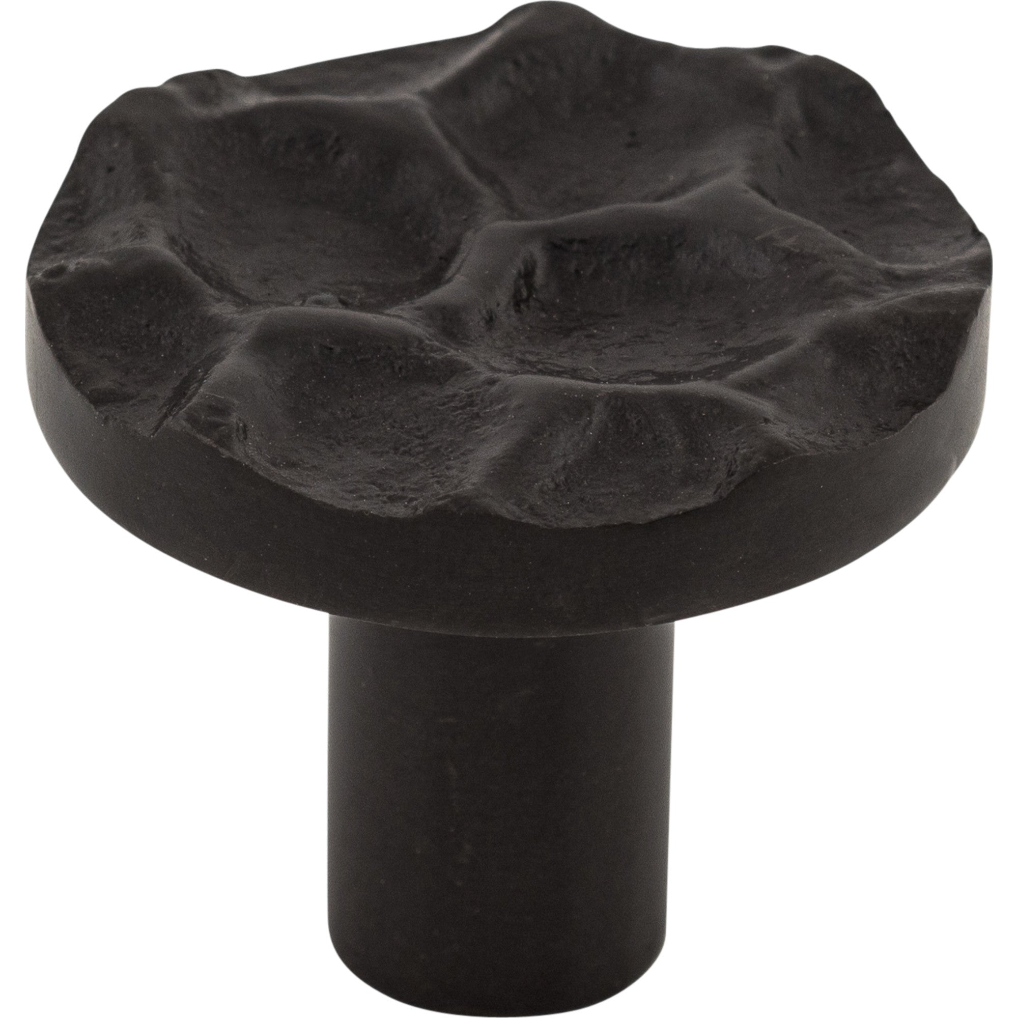 Worldwide Flooring Design Center Cobblestone Round Knob 1 3/8 Inch Coal Black Cobblestone Round Knob 1 3/8 Inch Coal Black Top Knobs Decorative Hardware