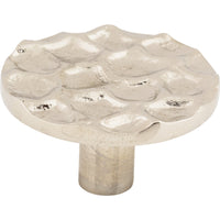 Worldwide Flooring Design Center Cobblestone Round Knob 1 15/16 Inch Polished Nickel Cobblestone Round Knob 1 15/16 Inch Polished Nickel Top Knobs Decorative Hardware