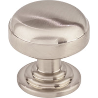 Worldwide Flooring Design Center Ellis Knob 1 1/4 Inch Brushed Satin Nickel Ellis Knob 1 1/4 Inch Brushed Satin Nickel Top Knobs Decorative Hardware