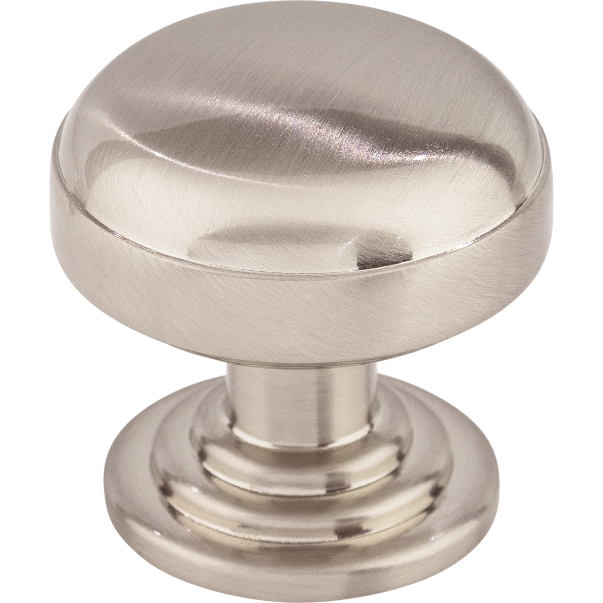 Worldwide Flooring Design Center Ellis Knob 1 1/4 Inch Brushed Satin Nickel Ellis Knob 1 1/4 Inch Brushed Satin Nickel Top Knobs Decorative Hardware