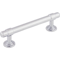 Worldwide Flooring Design Center Ellis Pull 3 3/4 Inch (c-c) Polished Chrome Ellis Pull 3 3/4 Inch (c-c) Polished Chrome Top Knobs Decorative Hardware