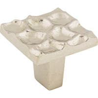 Worldwide Flooring Design Center Cobblestone Square Knob 1 3/8 Inch Polished Nickel Cobblestone Square Knob 1 3/8 Inch Polished Nickel Top Knobs Decorative Hardware