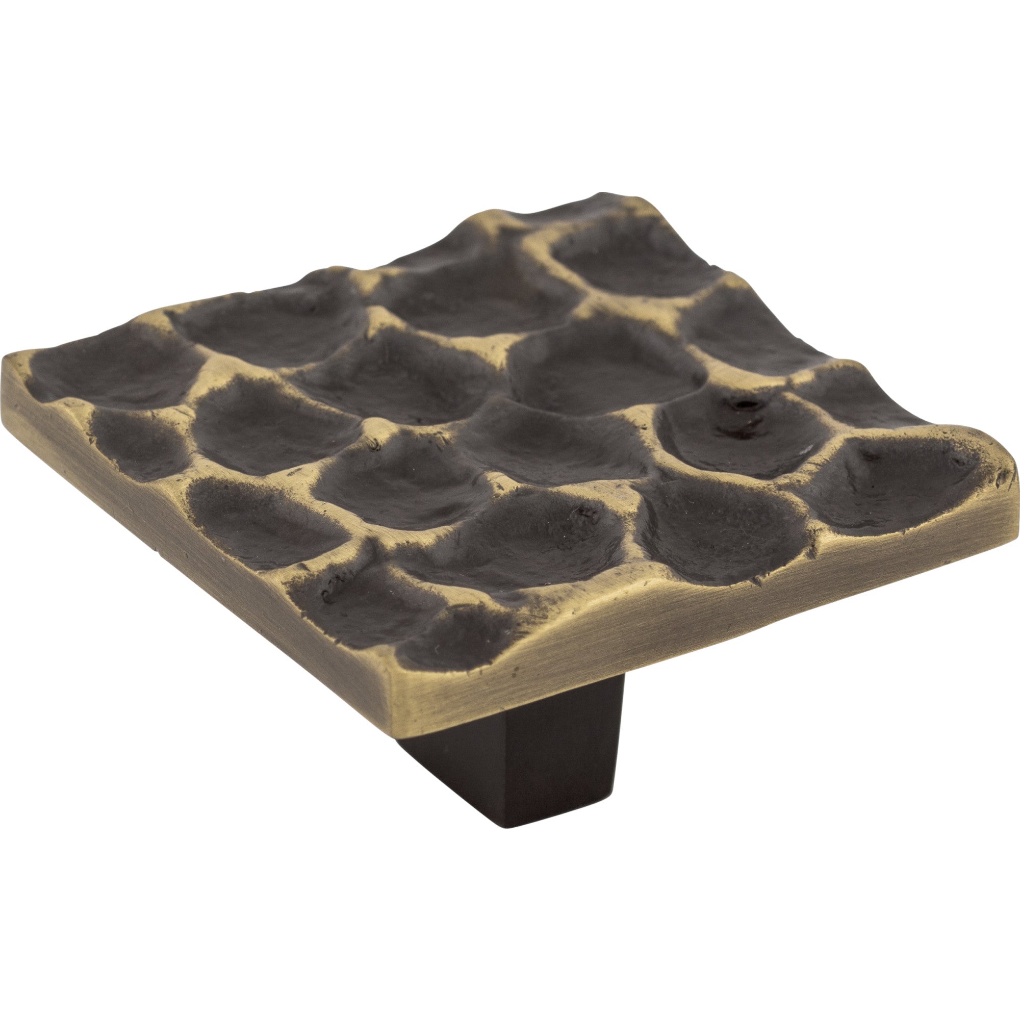 Worldwide Flooring Design Center Cobblestone Square Knob 1 15/16 Inch Brass Antique Cobblestone Square Knob 1 15/16 Inch Brass Antique Top Knobs Decorative Hardware