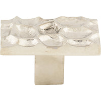 Worldwide Flooring Design Center Cobblestone Rectangle Knob 1 7/8 Inch Polished Nickel Cobblestone Rectangle Knob 1 7/8 Inch Polished Nickel Top Knobs Decorative Hardware