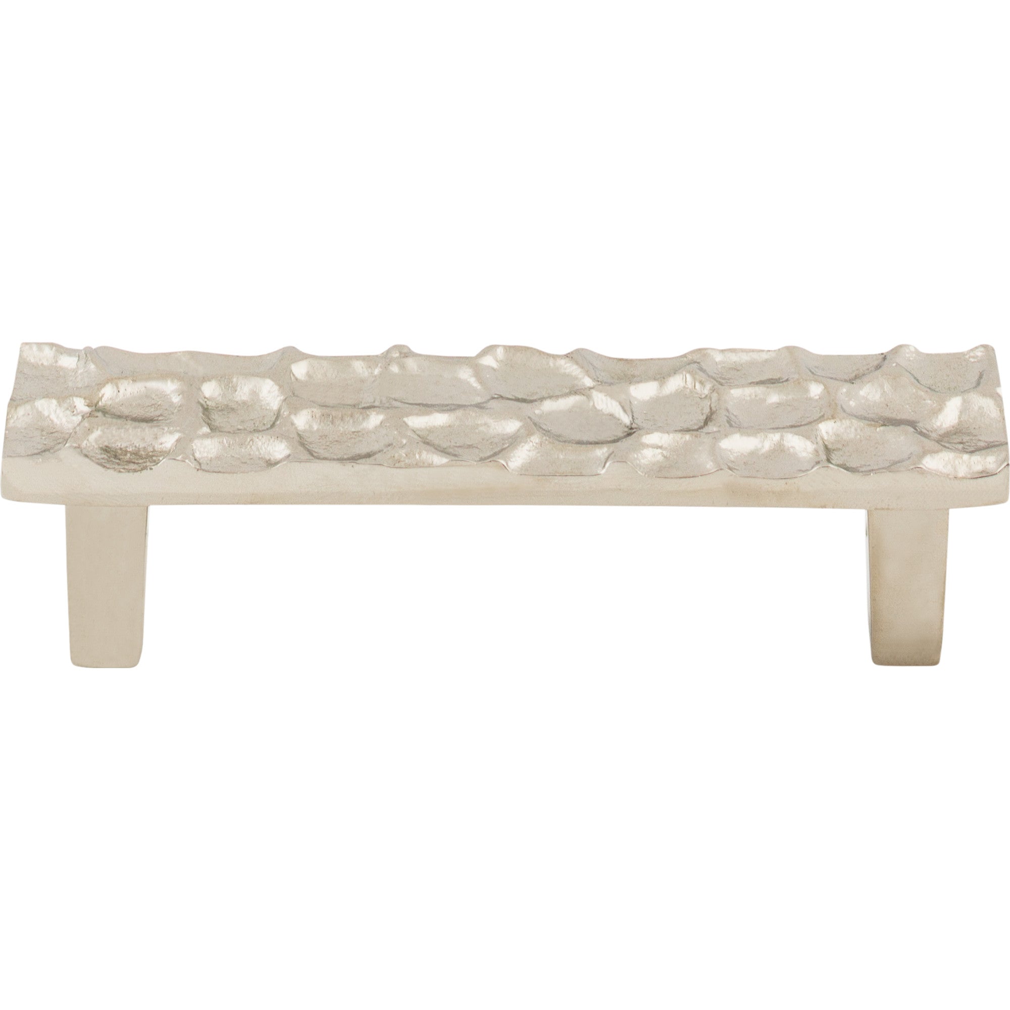 Worldwide Flooring Design Center Cobblestone Pull 3 3/4 Inch (c-c) Polished Nickel Cobblestone Pull 3 3/4 Inch (c-c) Polished Nickel Top Knobs Decorative Hardware