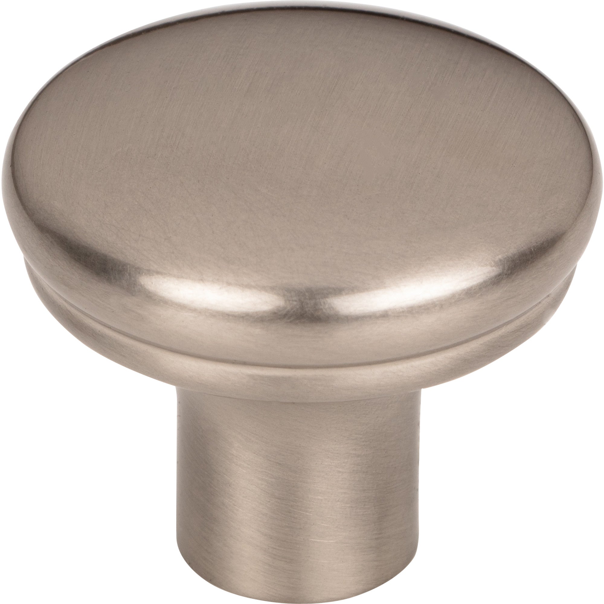 Worldwide Flooring Design Center Julian Knob 1 1/8 Inch Brushed Satin Nickel Julian Knob 1 1/8 Inch Brushed Satin Nickel Top Knobs Decorative Hardware