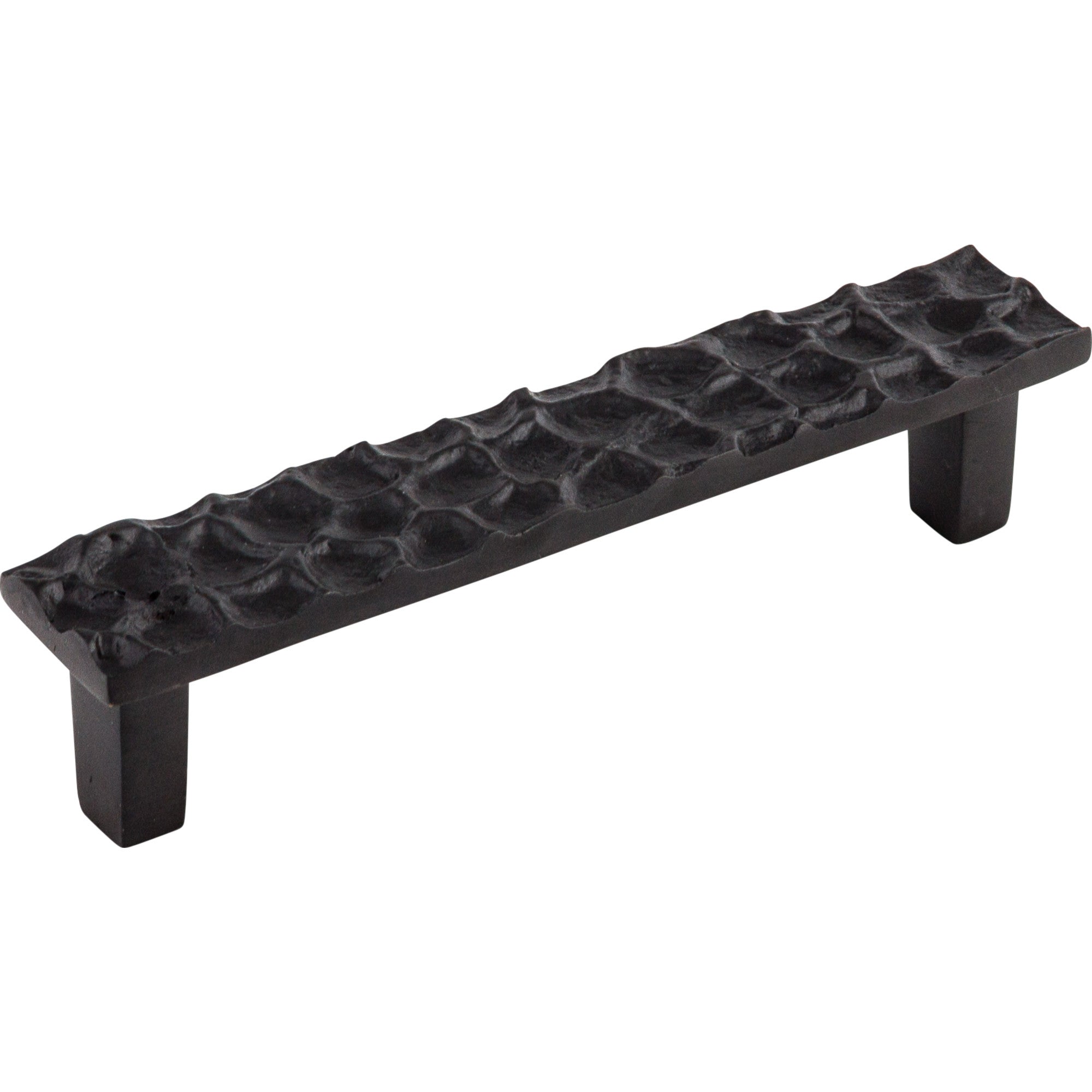 Worldwide Flooring Design Center Cobblestone Pull 5 1/16 Inch (c-c) Coal Black Cobblestone Pull 5 1/16 Inch (c-c) Coal Black Top Knobs Decorative Hardware