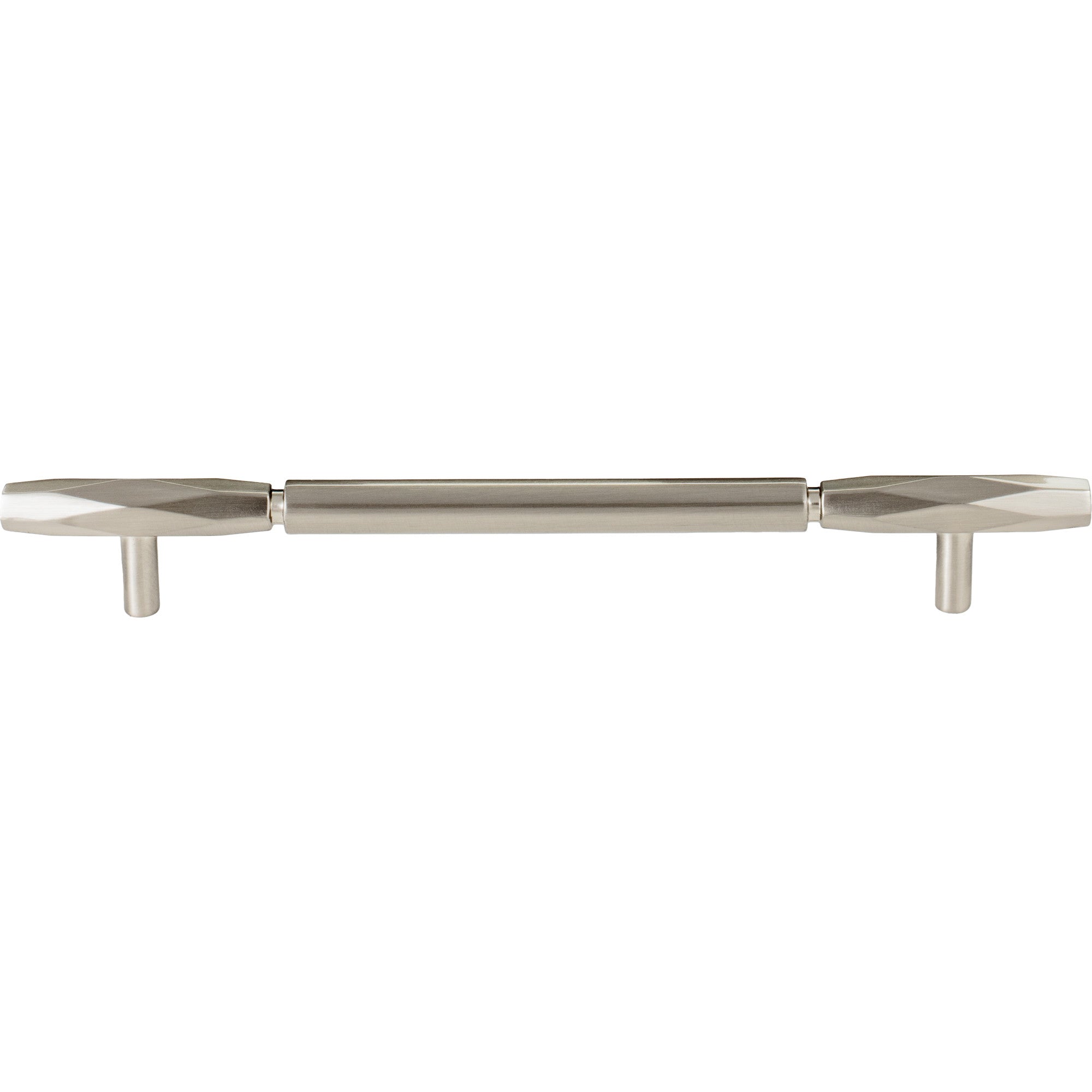 Worldwide Flooring Design Center Kingsmill Pull 7 9/16 Inch (c-c) Brushed Satin Nickel Kingsmill Pull 7 9/16 Inch (c-c) Brushed Satin Nickel Top Knobs Decorative Hardware
