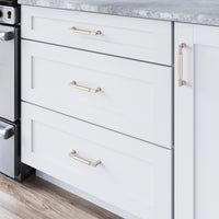 Worldwide Flooring Design Center Cumberland Pull 5 1/16 Inch (c-c) Brushed Satin Nickel Cumberland Pull 5 1/16 Inch (c-c) Brushed Satin Nickel Top Knobs Decorative Hardware