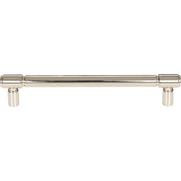 Worldwide Flooring Design Center Clarence Pull 6 5/16 Inch (c-c) Polished Nickel Clarence Pull 6 5/16 Inch (c-c) Polished Nickel Top Knobs Decorative Hardware